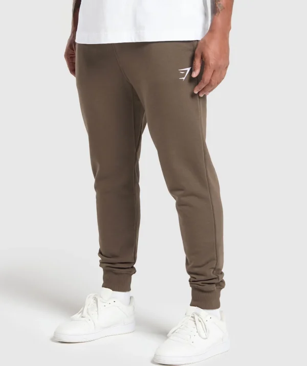 Clearance Gymshark Crest Joggers WalnutBrown