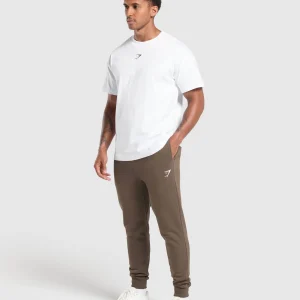 Clearance Gymshark Crest Joggers WalnutBrown