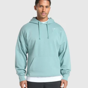 Fashion Gymshark Crest Oversized Hoodie RestBlue