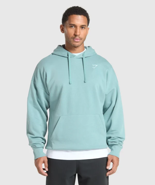 Fashion Gymshark Crest Oversized Hoodie RestBlue