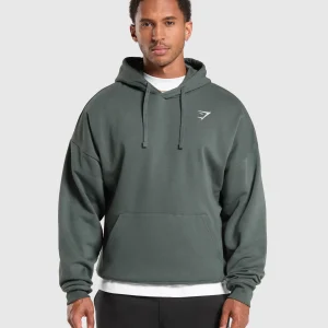 Sale Gymshark Crest Oversized Hoodie SlateTeal