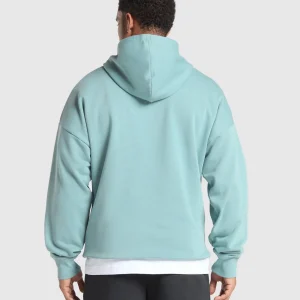 Fashion Gymshark Crest Oversized Hoodie RestBlue