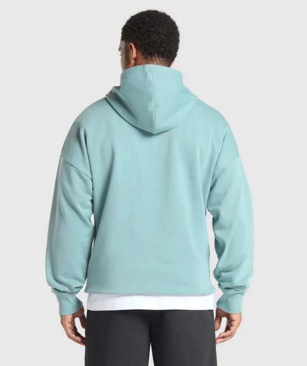 Fashion Gymshark Crest Oversized Hoodie RestBlue