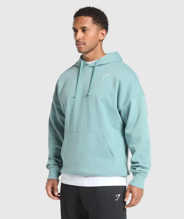 Fashion Gymshark Crest Oversized Hoodie RestBlue