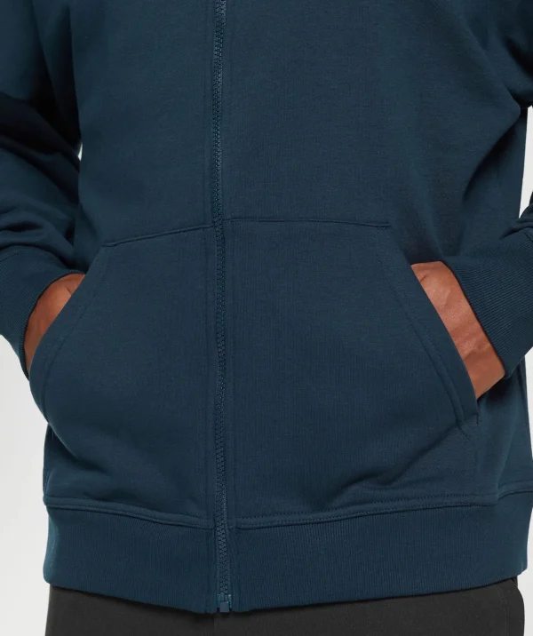 Online Gymshark Crest Oversized Zip Up Hoodie Navy