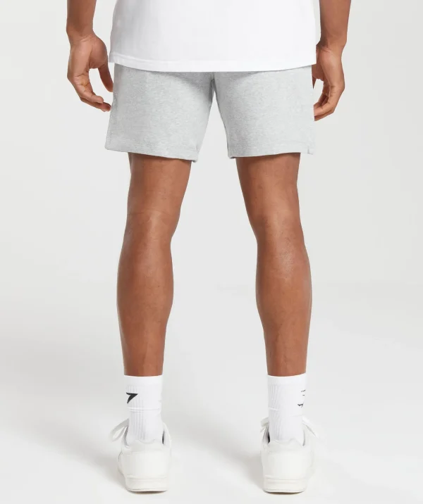 Discount Gymshark Crest 7" Shorts LightGreyMarl