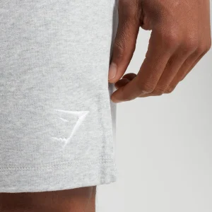 Discount Gymshark Crest 7" Shorts LightGreyMarl