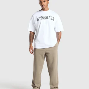 Fashion Gymshark Crest Straight Leg Joggers LifestyleBrown