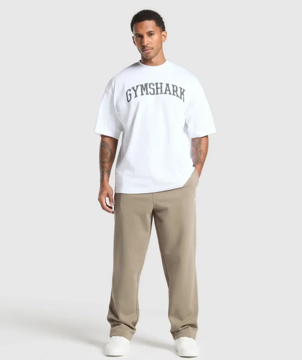 Fashion Gymshark Crest Straight Leg Joggers LifestyleBrown