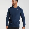 Outlet Gymshark Crest Sweatshirt Navy