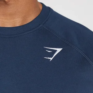 Outlet Gymshark Crest Sweatshirt Navy