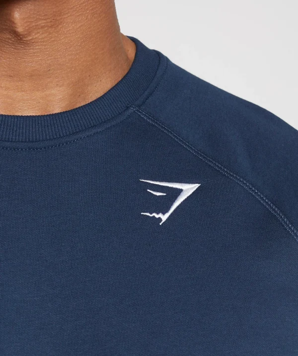 Outlet Gymshark Crest Sweatshirt Navy