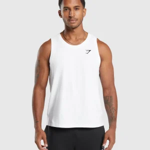 Fashion Gymshark Crest Tank White