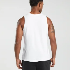 Fashion Gymshark Crest Tank White