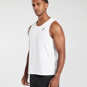 Fashion Gymshark Crest Tank White