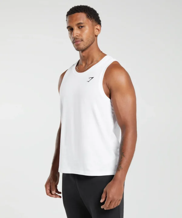 Fashion Gymshark Crest Tank White