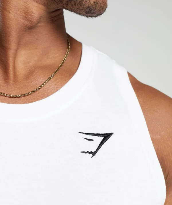 Fashion Gymshark Crest Tank White