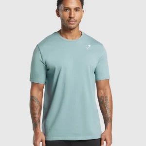 Fashion Gymshark Crest T-Shirt RestBlue