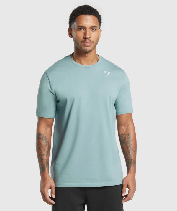 Fashion Gymshark Crest T-Shirt RestBlue