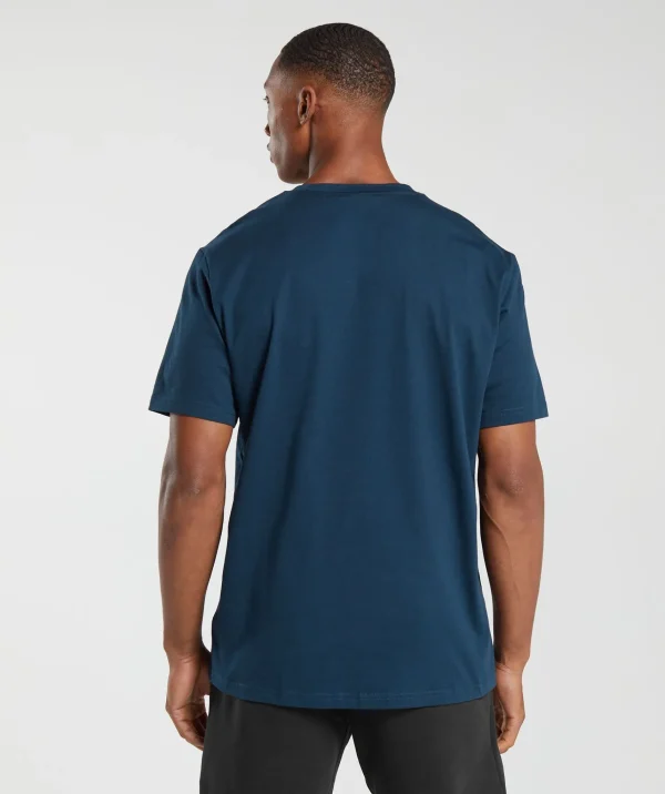 Discount Gymshark Crest T-Shirt Navy