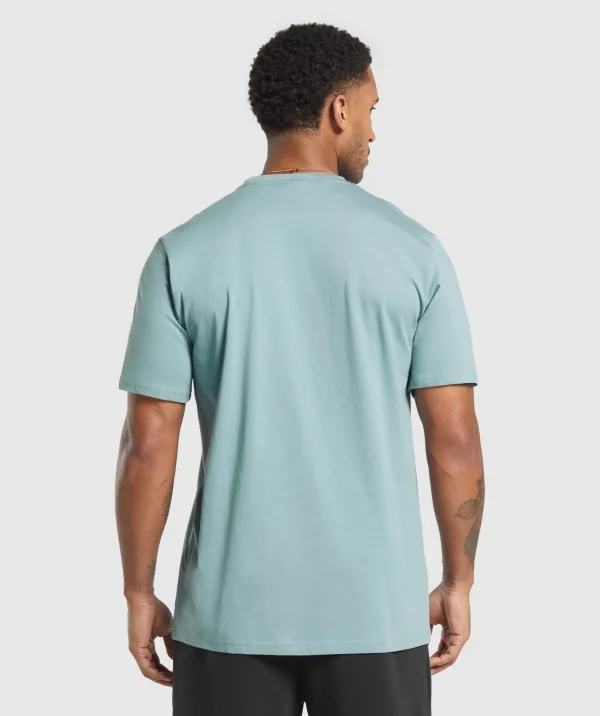 Fashion Gymshark Crest T-Shirt RestBlue