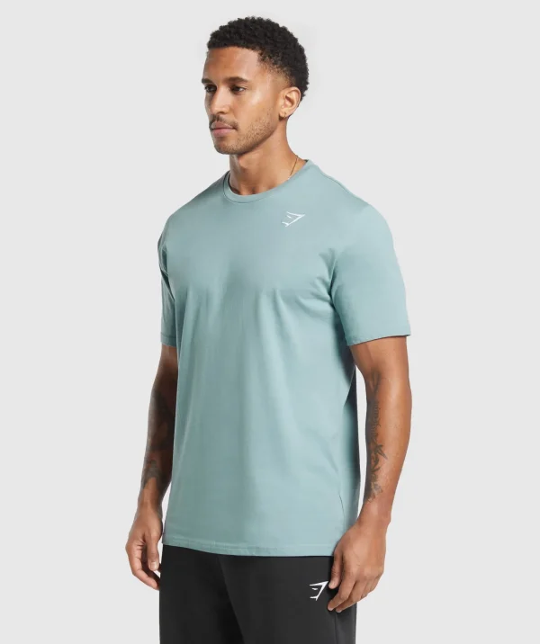 Fashion Gymshark Crest T-Shirt RestBlue