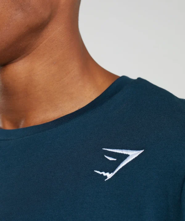 Discount Gymshark Crest T-Shirt Navy