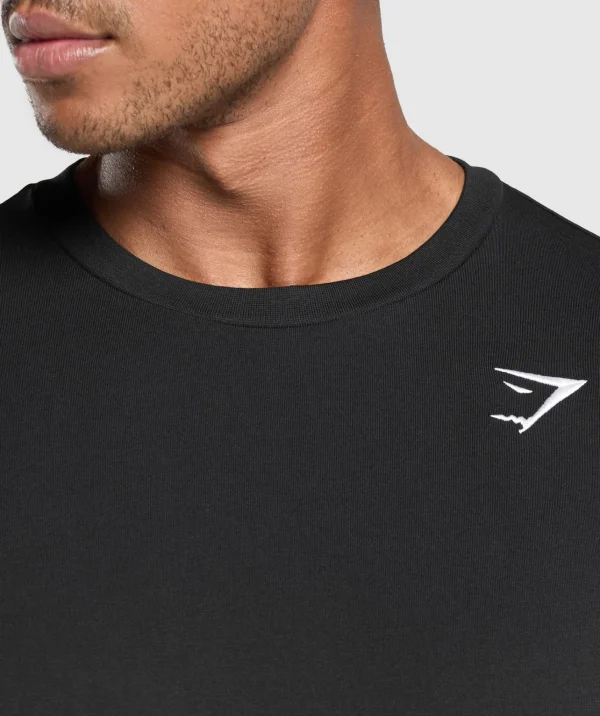 Clearance Gymshark Crest T-Shirt Black