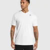 New Gymshark Crest V-Neck T Shirt White