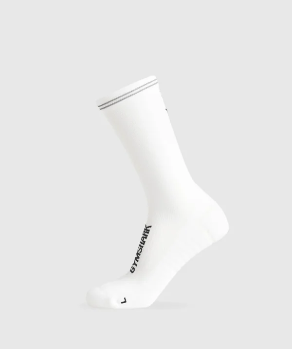 Best Gymshark Crew Running Socks White