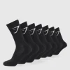 Outlet Gymshark Crew Socks 7pk Black