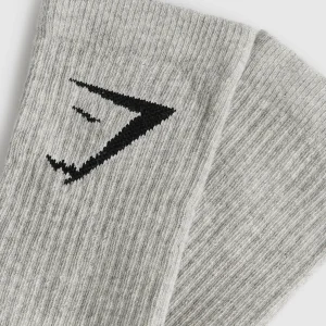 Sale Gymshark Crew Socks 5pk LightGreyMarl