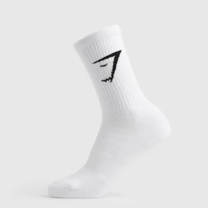 Discount Gymshark Crew Socks 3pk White