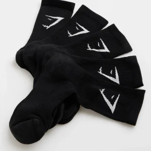 Discount Gymshark Crew Socks 5pk Black