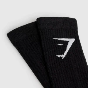 Hot Gymshark Crew Socks 3pk Black