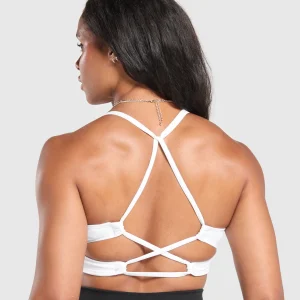 Hot Gymshark Cross Back Bra White