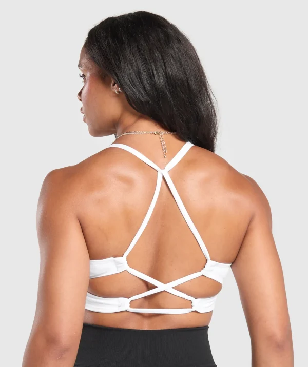 Hot Gymshark Cross Back Bra White