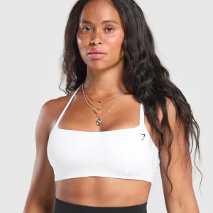 Hot Gymshark Cross Back Bra White