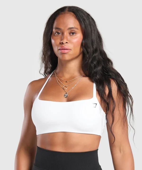 Hot Gymshark Cross Back Bra White