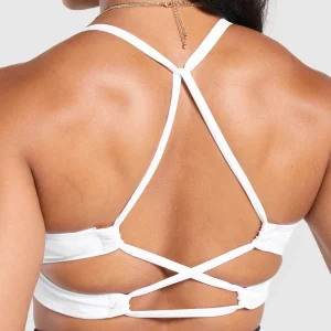 Hot Gymshark Cross Back Bra White