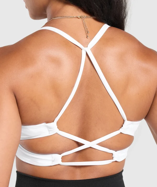 Hot Gymshark Cross Back Bra White