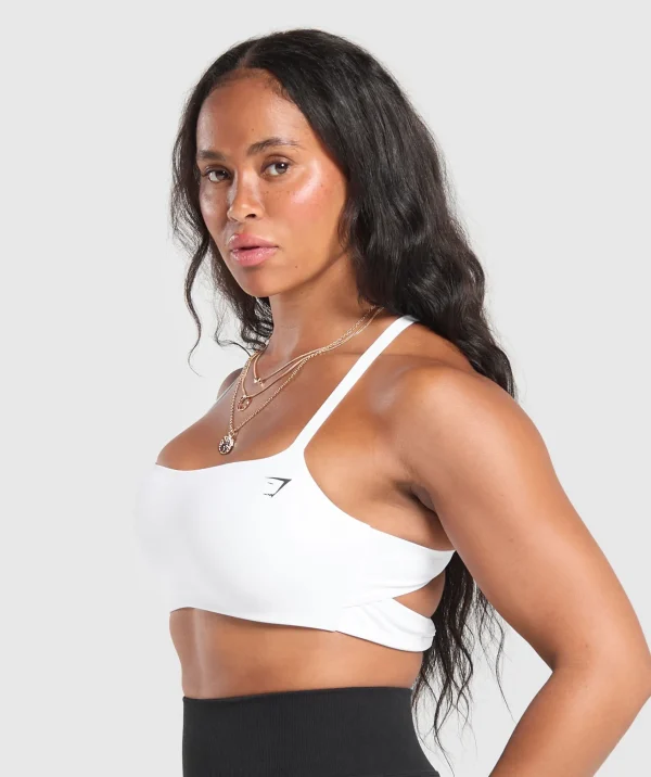 Hot Gymshark Cross Back Bra White