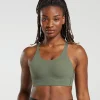 New Gymshark Cross Back Sports Bra CoreOlive