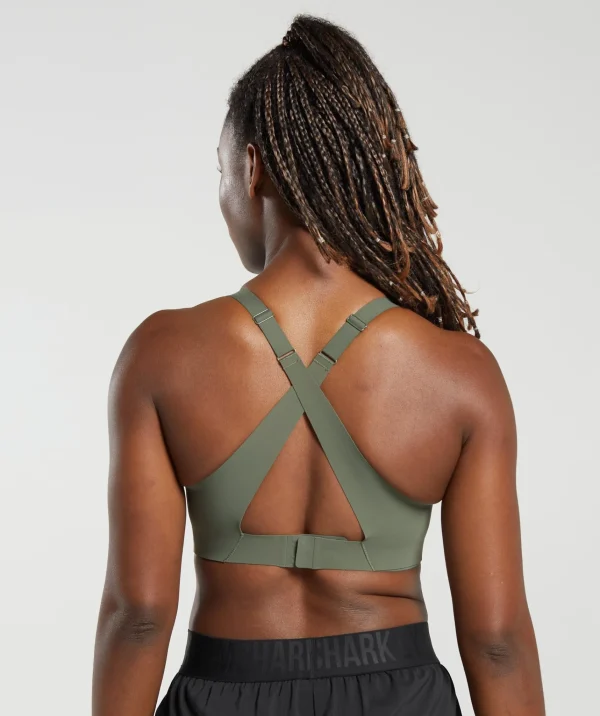 New Gymshark Cross Back Sports Bra CoreOlive