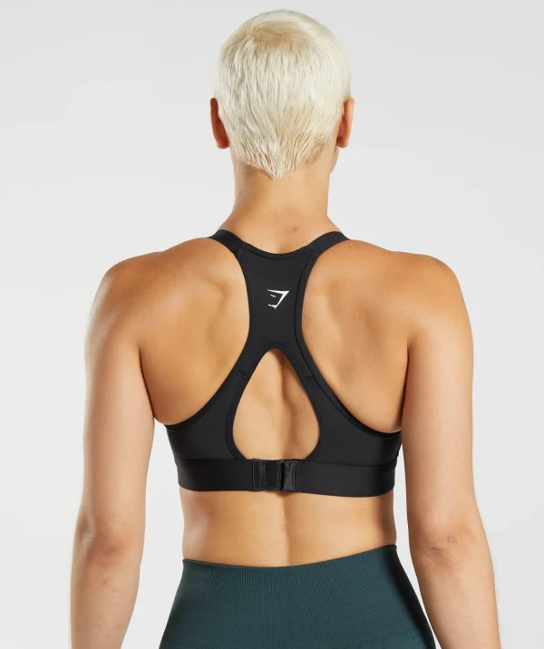 Clearance Gymshark Cut Out Back High Support Sports Bra, B/C-E/F Black