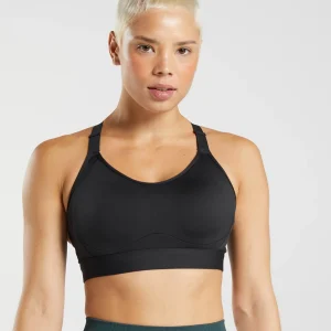 Clearance Gymshark Cut Out Back High Support Sports Bra, B/C-E/F Black