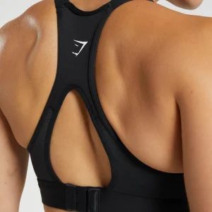 Clearance Gymshark Cut Out Back High Support Sports Bra, B/C-E/F Black