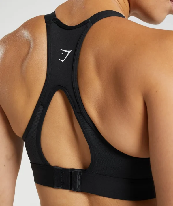 Clearance Gymshark Cut Out Back High Support Sports Bra, B/C-E/F Black