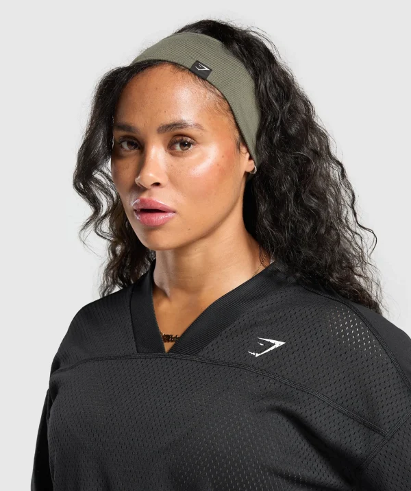 Clearance Gymshark Diffuse Single Layer Sweat Headband BaseGreen