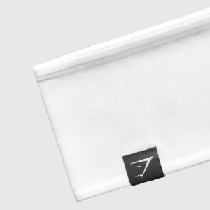 Hot Gymshark Diffuse Single Layer Sweat Headband White